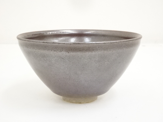 JAPANESE TEA CEREMONY IRON GLAZE TENMOKU TEA BOWL / CHAWAN 